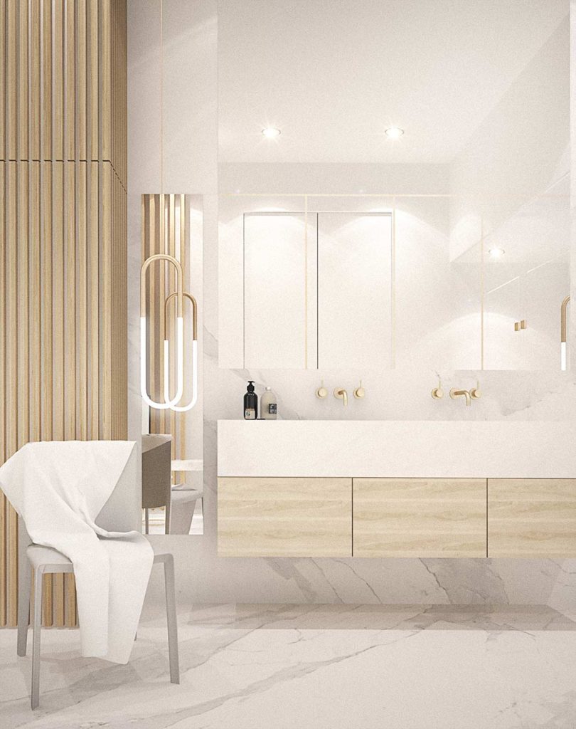 Master Bathroom - Ula Burgiel designes the interiors of a London penthouse