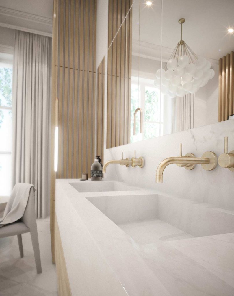 Master Bathroom - Ula Burgiel designes the interiors of a London penthouse