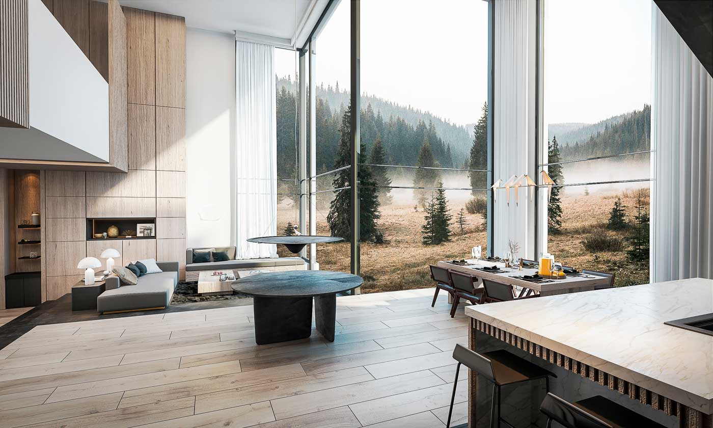 Modern House in the Woods - [Interior Design Concept by Ula Burgiel]