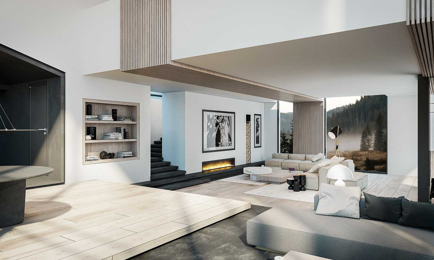 Modern House in the Woods - [Interior Design Concept by Ula Burgiel]